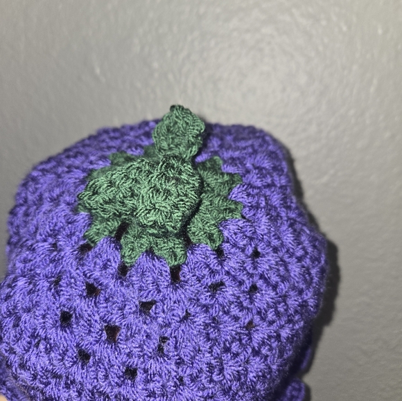 Cottage Core Grape Crochet Bucket Hat - Picture 6 of 12